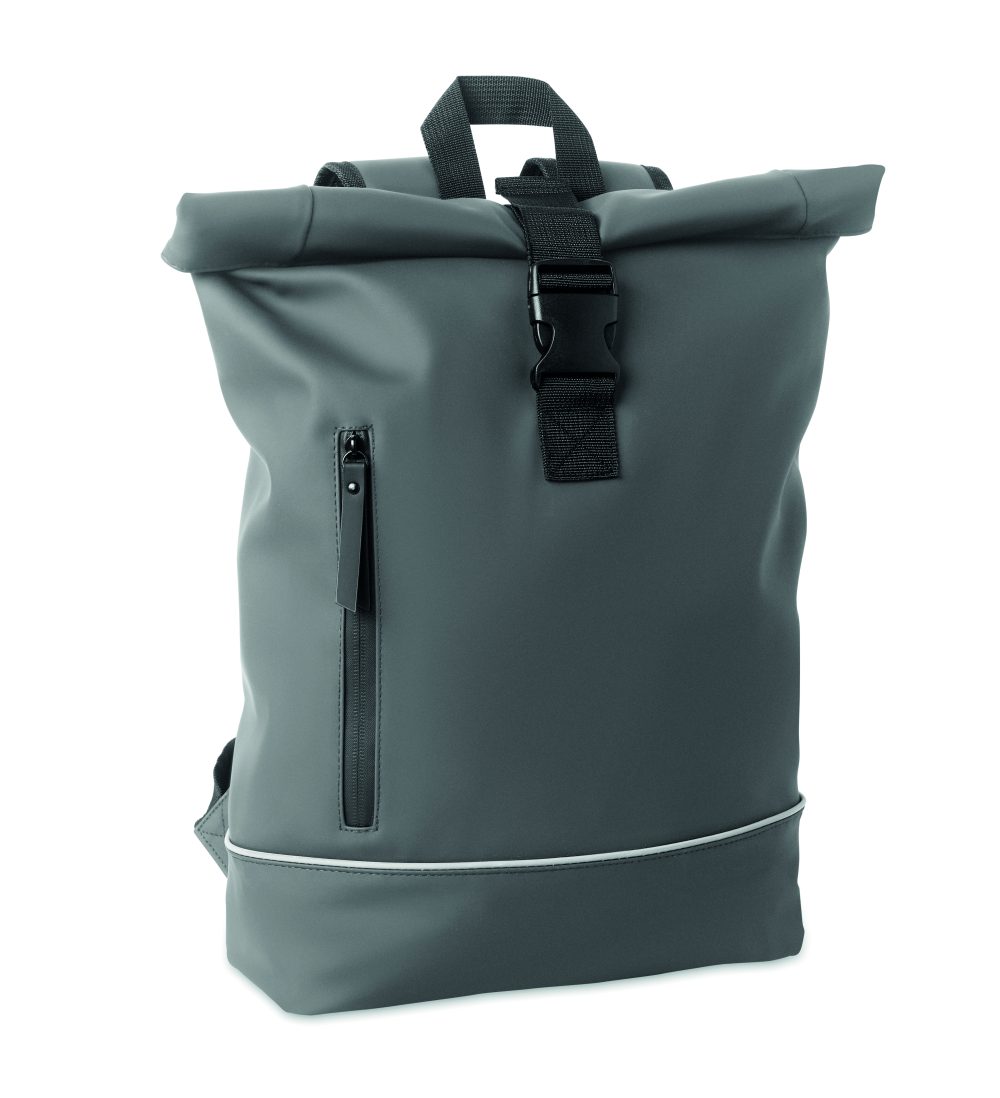 Plecak na laptopa 15" rolltop PU - obrazek 4