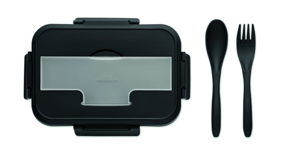 Lunch box ze sztućcami z PP - obrazek 4