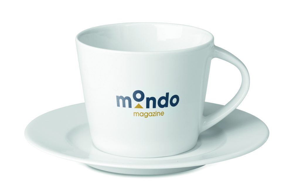 Kubek cappuccino i talerzykiem - obrazek 4